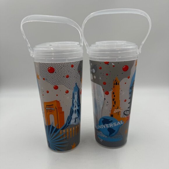 Lot of 2 Universal Studios Souvenir Freestyle Cups with Handles 2025 Orlando - Picture 1 of 9